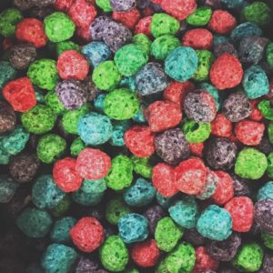 Bowl of oops all berries cereal